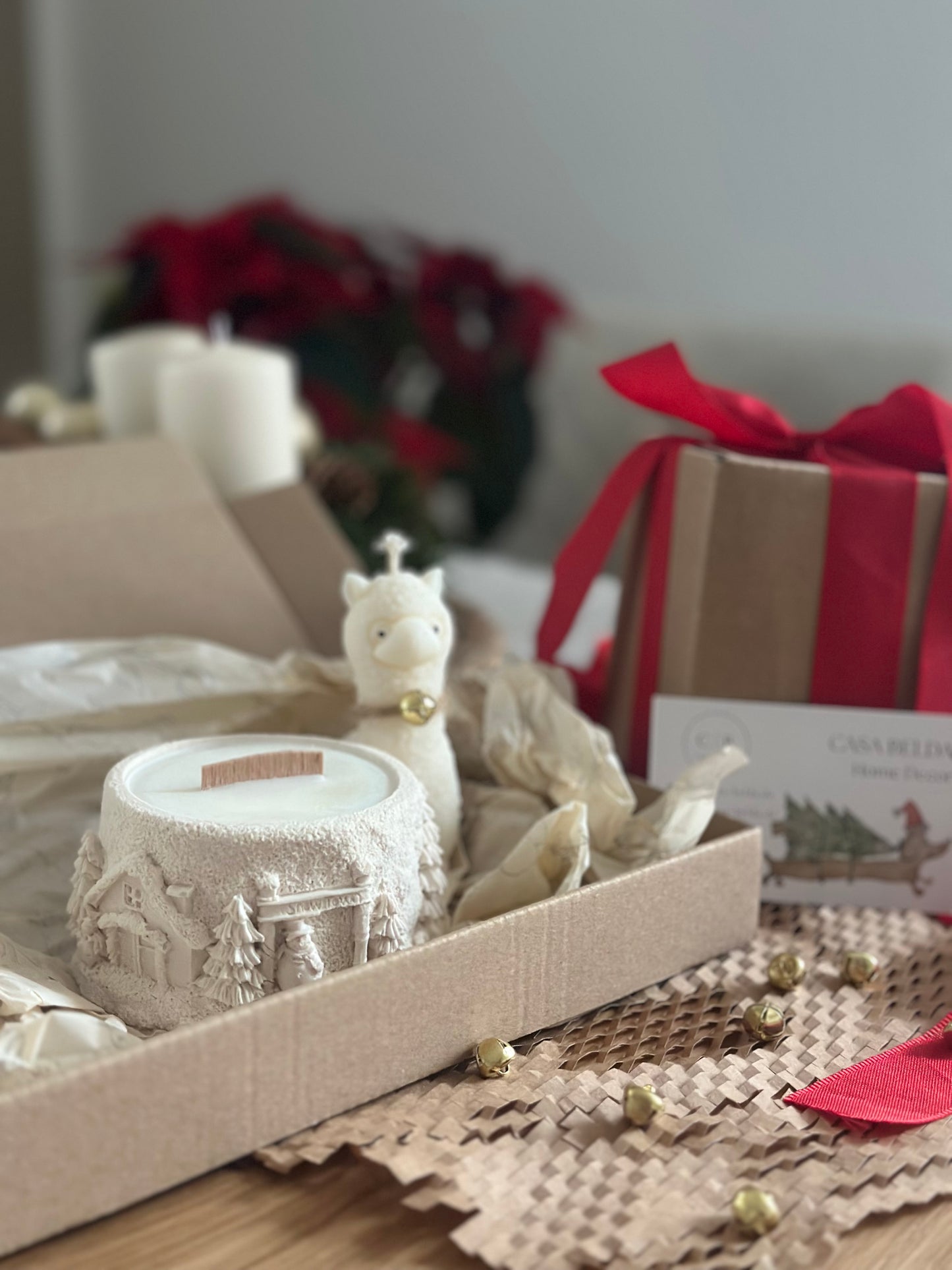 Christmas box 1 - Alpaka + Winter Village Kerzen