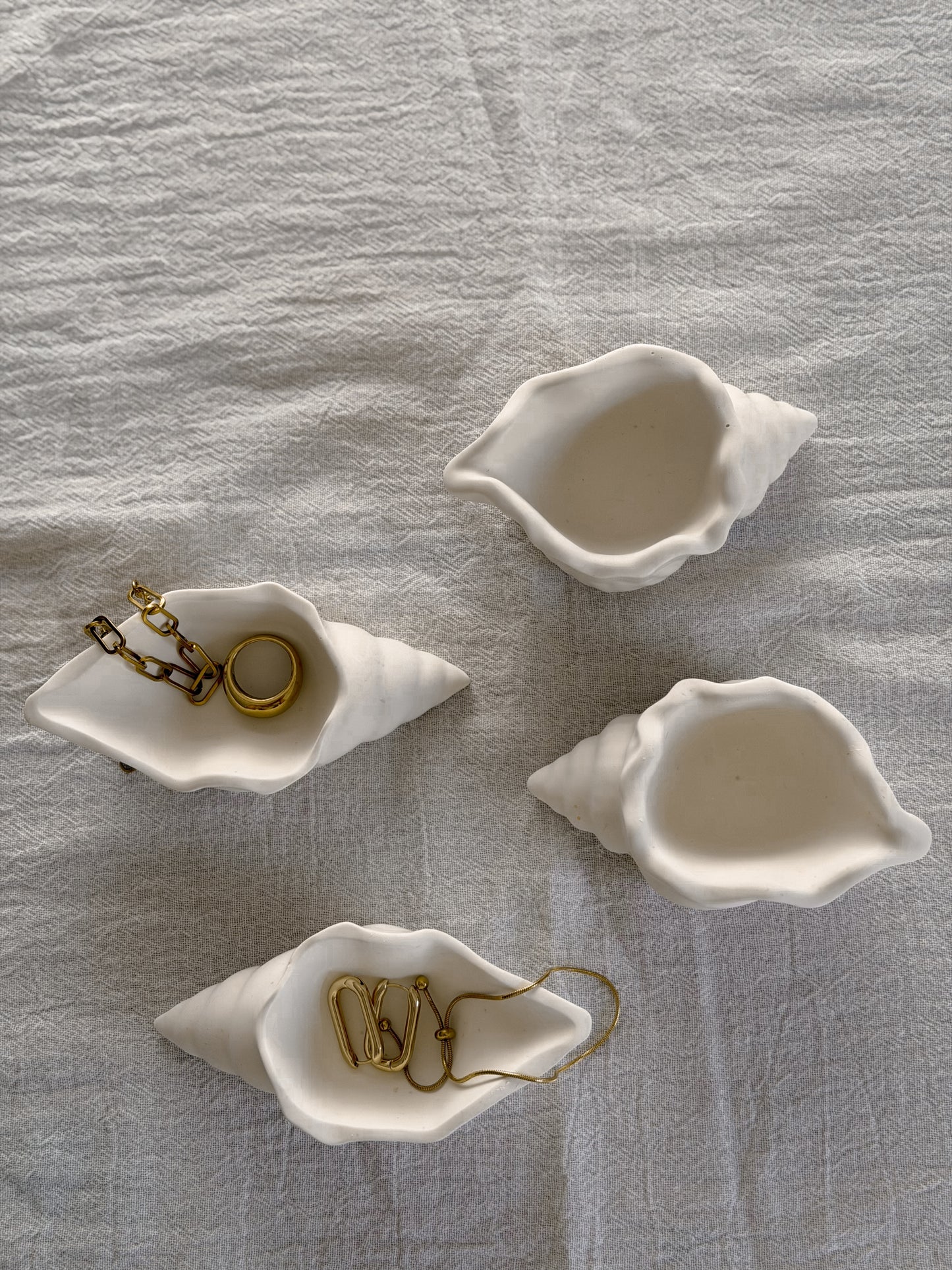 Muschel-Schale aus Jesmonite Set x2