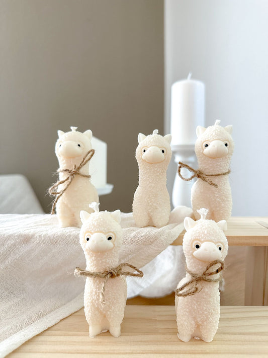 Alpaka - Kerze aus natürlichem Rapswachs