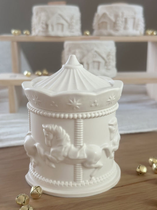 Karusell -  Kerze aus natürlichem Soyawachs