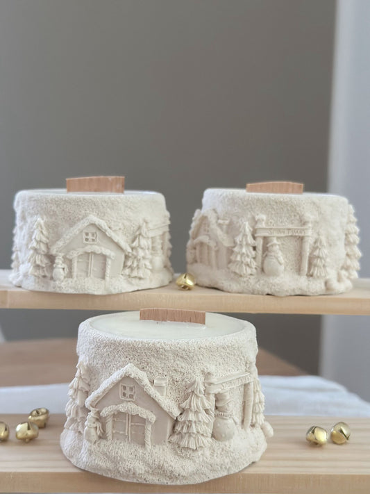 Christmas Village -  Kerze aus natürlichem Soyawachs