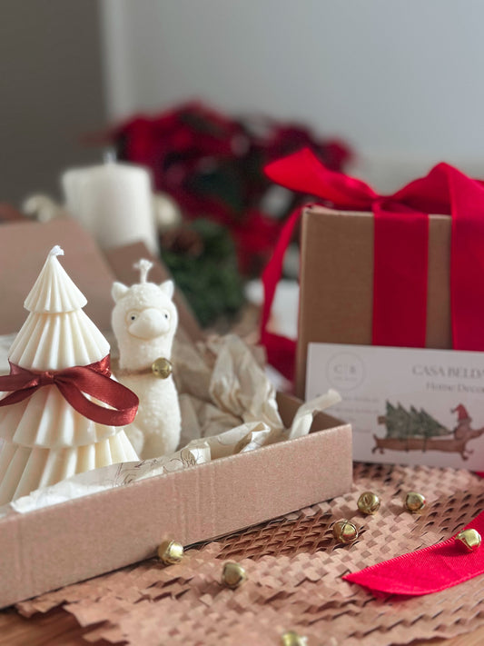 Christmas box 2 - Alpaka + Tannenbaum Kerzen