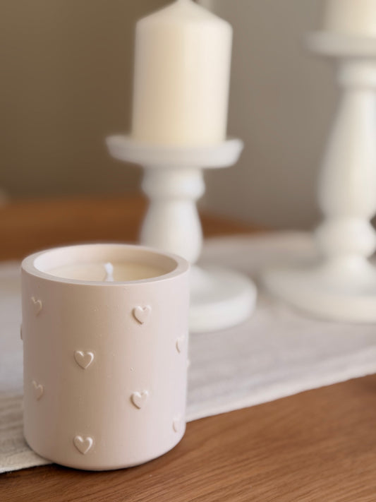 Jesmonite Gefäß/Kerze – Handgefertigt