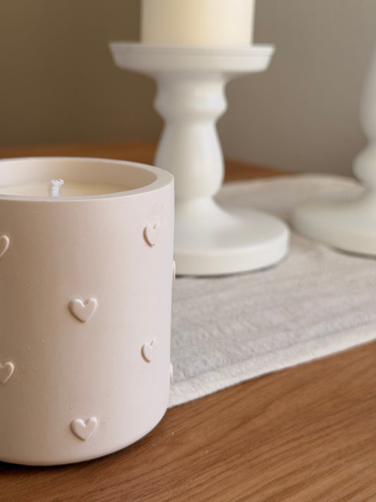 Jesmonite Gefäß/Kerze – Handgefertigt