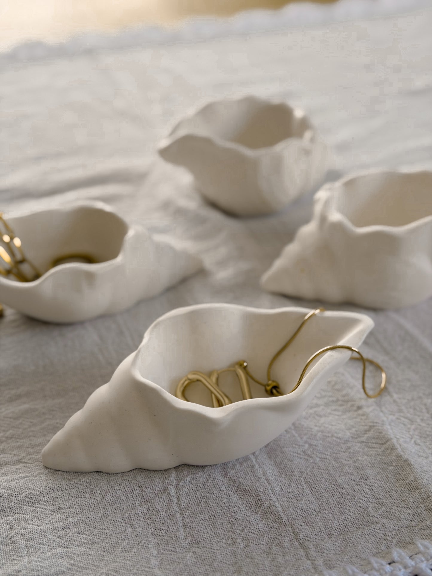Muschel-Schale aus Jesmonite Set x2