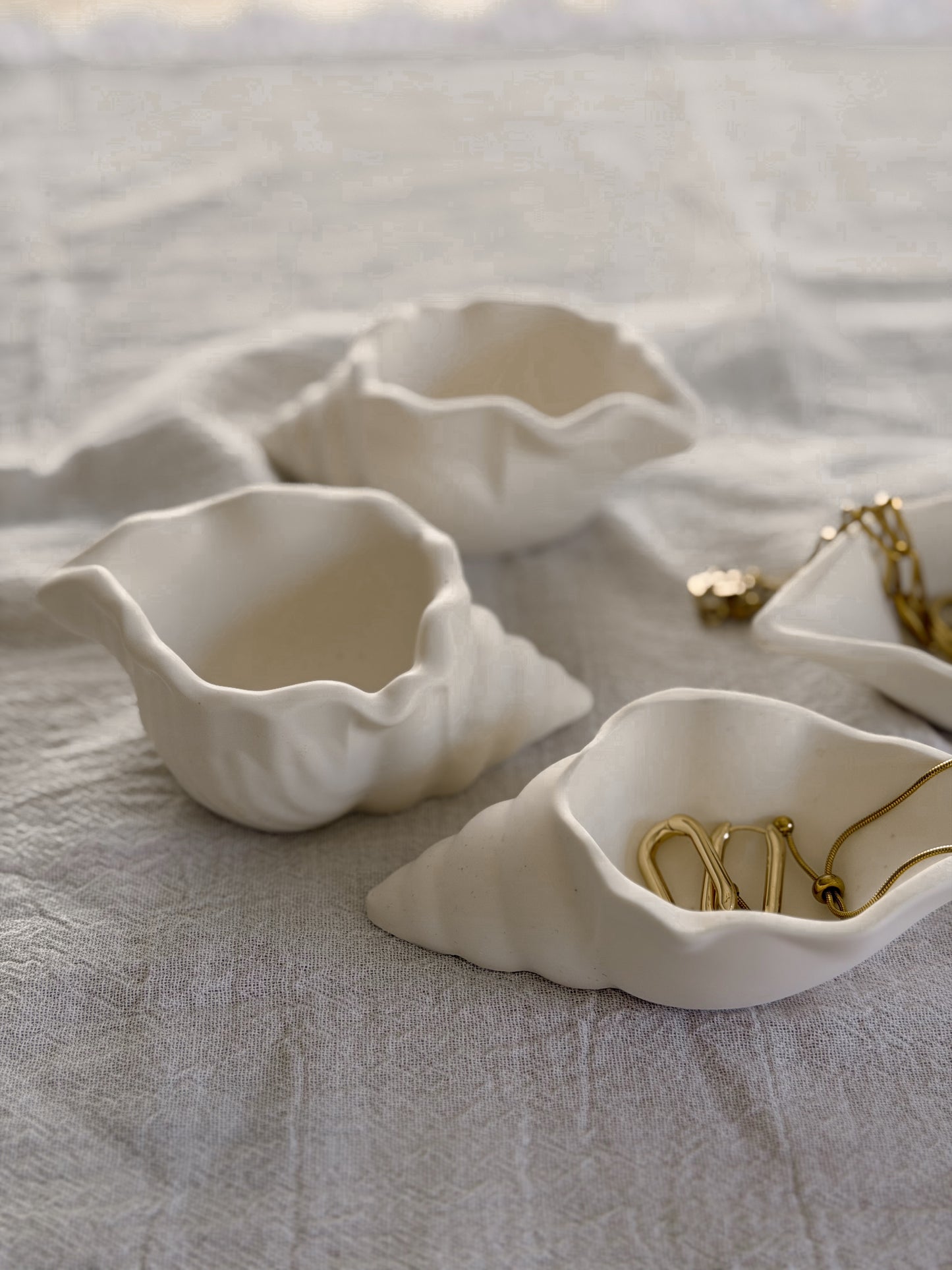 Muschel-Schale aus Jesmonite Set x2